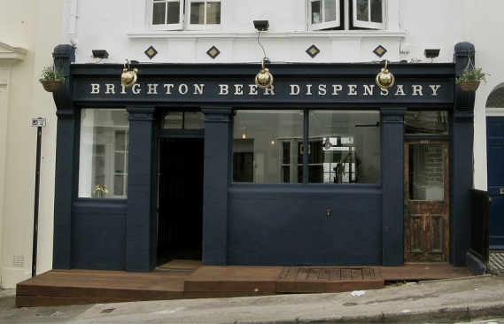 A picture of the outside of the Brighton Beer Dispensary