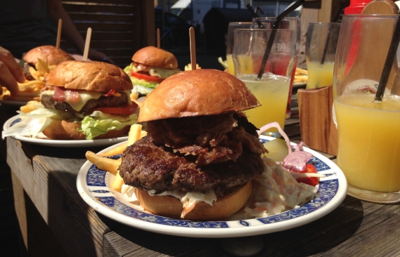 The Memphis burger at the BBQ Shack at the World's End pub in Brighton. 